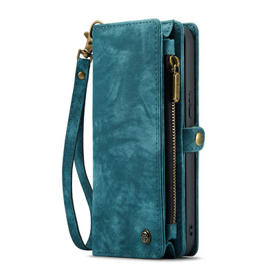 Wielofunkcyjny skórzany portfel IPhone Case Odporny na wstrząsy luksusowy skórzany pokrowiec