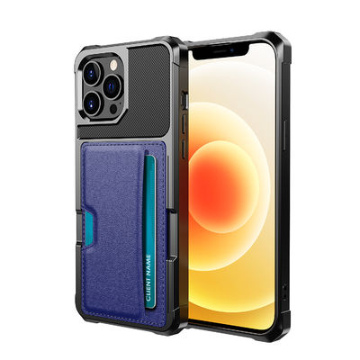 Znakomity uchwyt na kartę magnetyczną do Iphone 12 13 Skóra odporna na zabrudzenia