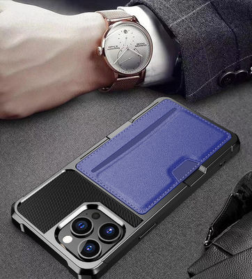 Znakomity uchwyt na kartę magnetyczną do Iphone 12 13 Skóra odporna na zabrudzenia