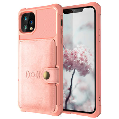 Skórzany portfel na telefon OEM Odporny na wstrząsy uchwyt na kartę Magsafing na Iphone 14