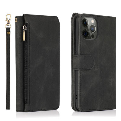 Portfel Etui na telefon Iphone Skórzane etui Luksusowy oryginalny nowoczesny styl