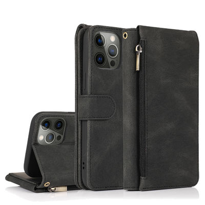 Portfel Etui na telefon Iphone Skórzane etui Luksusowy oryginalny nowoczesny styl
