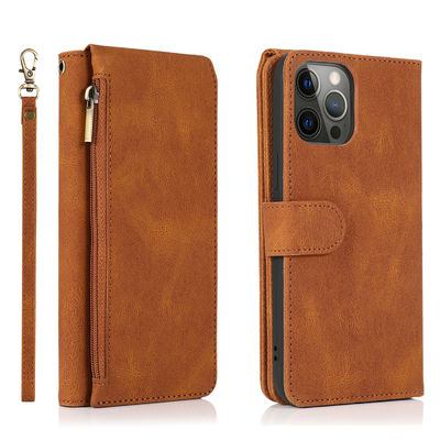 Portfel Etui na telefon Iphone Skórzane etui Luksusowy oryginalny nowoczesny styl