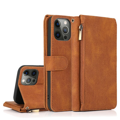 Portfel Etui na telefon Iphone Skórzane etui Luksusowy oryginalny nowoczesny styl