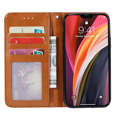 Znakomity skórzany futerał na telefon Skórzany portfel Etui na telefon Iphone Skórzany futerał