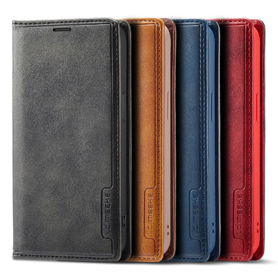 Portfel Etui na telefon Iphone Skórzane etui Czerwone etui na telefon w nowoczesnym stylu