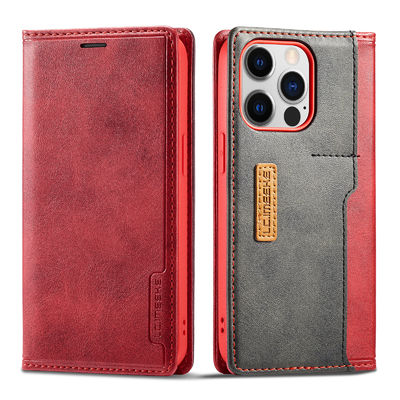 Portfel Etui na telefon Iphone Skórzane etui Czerwone etui na telefon w nowoczesnym stylu