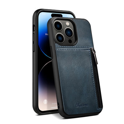 Oryginalne skórzane etui na telefon Luksusowe etui na portfel do iPhone'a Nowoczesne