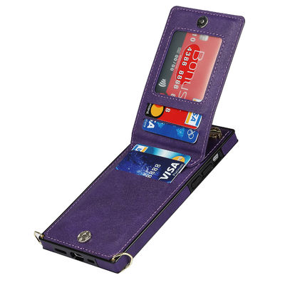 Luksusowe skórzane etui na telefon Prawdziwy skórzany portfel na iPhone'a