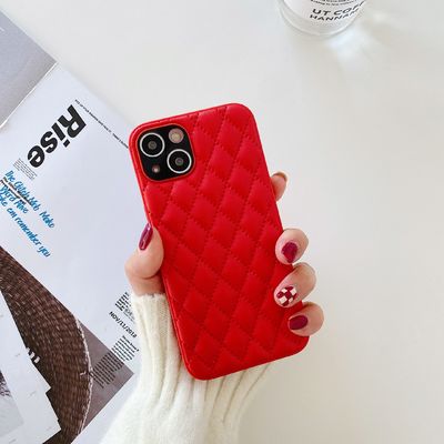 Puchowa skórzana skórzana tylna obudowa telefonu dla iPhone'a 12 Pro Max
