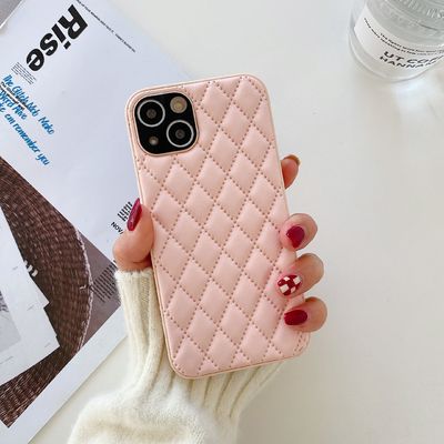 Puchowa skórzana skórzana tylna obudowa telefonu dla iPhone'a 12 Pro Max