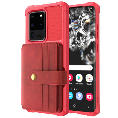 Odporne na wstrząsy futerały ochronne Samsung Odpinany skórzany pokrowiec w stylu retro