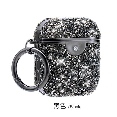 Odporny na wstrząsy pokrowiec na słuchawki Rhinestone Etui do przechowywania słuchawek Diament