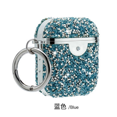 Odporny na wstrząsy pokrowiec na słuchawki Rhinestone Etui do przechowywania słuchawek Diament