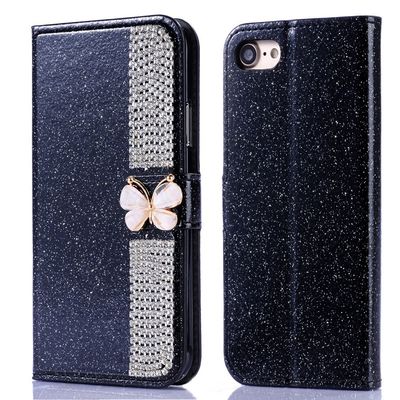 Flash Powder Electroplated Diamond Inlay Phone Case dla iPhone'a Xr Xs 11 12 13 14 Pro Max Cell Cover