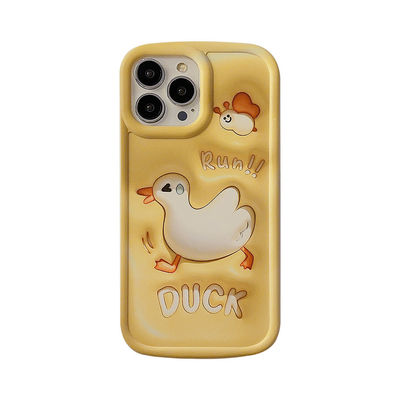 Stereoskopowy 3D Fun Duck Apple Phone Case Iphone 11 12 14 13 14pro Max Kompletny pakiet